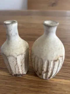 益子焼　陶器 ミニ花瓶 2点セット 一輪挿し 和風