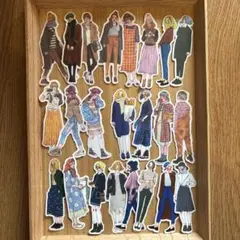 ファッションイラスト ステッカー 24枚セット　秋冬