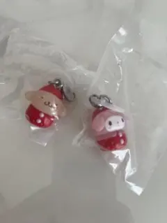 サンリオ　ポムポムプリン　マイメロ　いちごめじるしアクセサリー