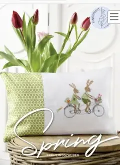 【図案集／フレメ花糸】ウサギ 雀 花 クロスステッチ Fingerhut