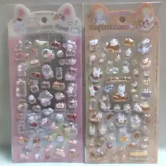 スイーツ イヌ 立体シール ボンボンドロップ レア ゆめかわ うるちゅる 2枚