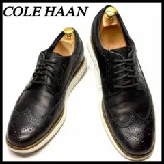 COLE HAAN レザースニーカー ウィングチップ ネイビー 軽量 ビジカジ
