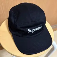 シュプリーム　チノ　キャンプキャップ　ジェットキャップ　ブラック　黒　24SS