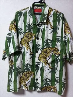 INHERIT アロハシャツ 虎 竹柄 半袖のサムネイル