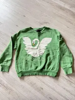 mini rodini 8-9y スワン緑スウェット