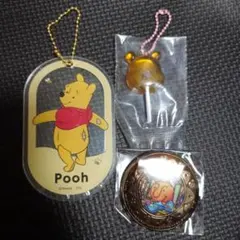 【3点セット】くまのプーさん アクリルキーホルダー＆チャーム詰め合わせ