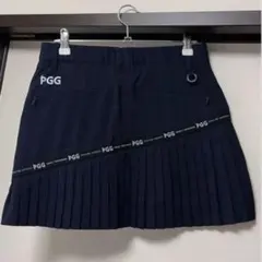パーリーゲイツPGG N yトビーストレッチブラックプリーツ仕様スカート