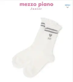 mezzo piano junior レースつきリブソックス22〜25cm