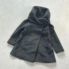 良品★ショコラフィネローブ〔F〕イタリア生地 2way フード コート グレーのサムネイル