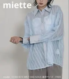 お値下げ‼️mietteミエット　2wayキラキラフリンジシアーシャツのサムネイル