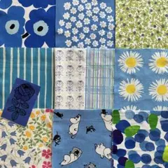 マリメッコ　北欧ヴィンテージ生地　ハギレセット　初夏の野原