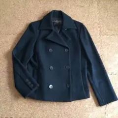 ☆今期人気ボディドレッシング/定番上質カシミヤ混Pコート/黒/9☆のサムネイル