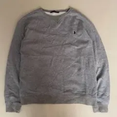 【希少/インパクト21】ラルフローレン スウェット グレー L ワンポイントロゴ