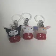 サンリオ いちご めじるしアクセサリー　キティ　クロミ　ウサハナ　セット