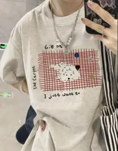 【SHEIN】半袖Tシャツ Sサイズ 犬イラスト