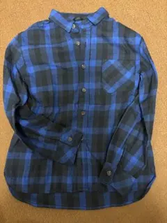 COMME CA ISM チェック柄長袖シャツ 140cm