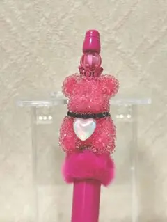 カスタムボールペン　ピンク　クマ