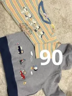 SNOOPY ストライプ柄 トレーナー ファミリア