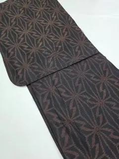 【24時間以内発送】着物 本場大島紬 横双絣 麻の葉柄 正絹