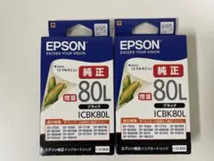 【新品】EPSON 純正インクカートリッジ ICBK80L 2個セットのサムネイル