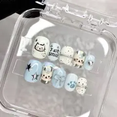 猫デザイン ネイルチップ 10個入り