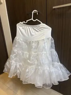 パニエ　ホワイト　ペチコート　ロリータ　ドレスインナー　ショート丈　52-68㎝