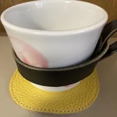GREEZAN レザー×出石焼マグカップ