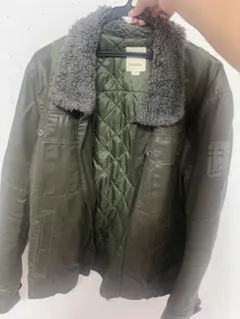 DIESEL ファー付きミリタリージャケット XL