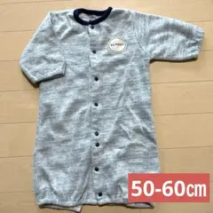 グレー フリースロンパース 50-60cm 美品