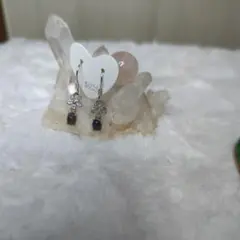 新品・未使用S925 ブラックオパール ピアス