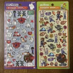 ボンボンドロップシール　ベイマックス、ズートピア