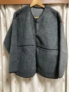 224決算セールボアパイピングショートコート チャコールFREE サイズ送料無料