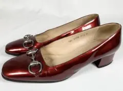 ◆プロ洗浄済◆ グッチ GUCCI ホースビット ヒール パンプス 37 1/2のサムネイル