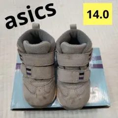 asics ベビーシューズ 14.0 グレー ベルクロ