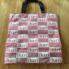 ikari エコバッグ ピンク チェック柄のサムネイル