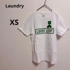 ランドリー　半袖Tシャツ ホワイト　シンプル 四つ葉のクローバー　バックプリントのサムネイル