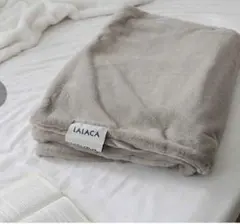 【新品・未使用】LALACA フリースブランケット グレー 140x200cm