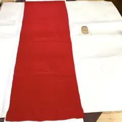 着物-帯揚げ485【正絹】【ちりめん】真紅 赤 無地 差し色 着付け小物 美品