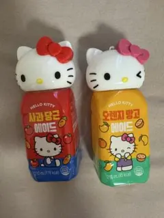 韓国限定　セブンイレブン ハローキティ　ドリンク　キーホルダー　セット