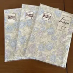 【昭和レトロ】　座布団カバー　花柄　3枚セット