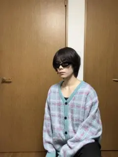 【トレンド】ノルディック柄 総柄ニット セーター 水色　ピンク　激カワ