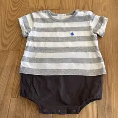 POLO Baby ボーダー ロンパース カバーオール　80cmのサムネイル