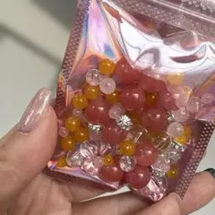 天然石/オレンジ系/2〜12mm/詰め合わせ