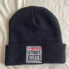 VISION STREET WEAR 黒 ニット帽