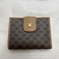 CELINE マカダム 二つ折り財布 がま口　美品のサムネイル