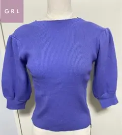 【送料込】GRLグレイル♡新品タグ付き♡カラーニット♡パフスリーブ♡Mサイズ♡