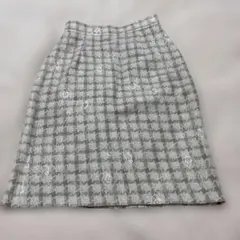 新品未使用 タグ付き PROPORTION チェック柄 レーススカートサイズ3
