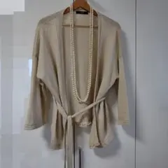 WEEKEND Max Mara■メッシュリネンカーディガン■ベージュ■おしゃれのサムネイル