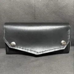 黒レザー長財布 トラッカーウォレットタイプ