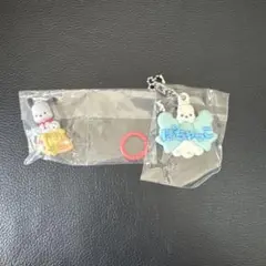 サンリオ ポチャッコ ガチャ キーリング お名前 2個セット